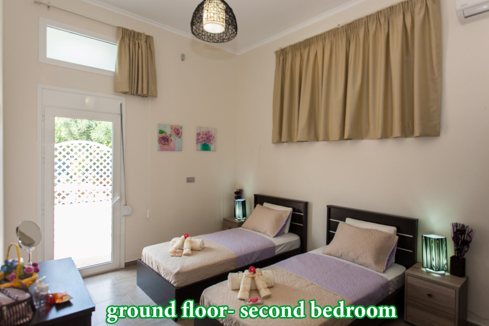 holiday home for rent green orange villa chania Crete Greece