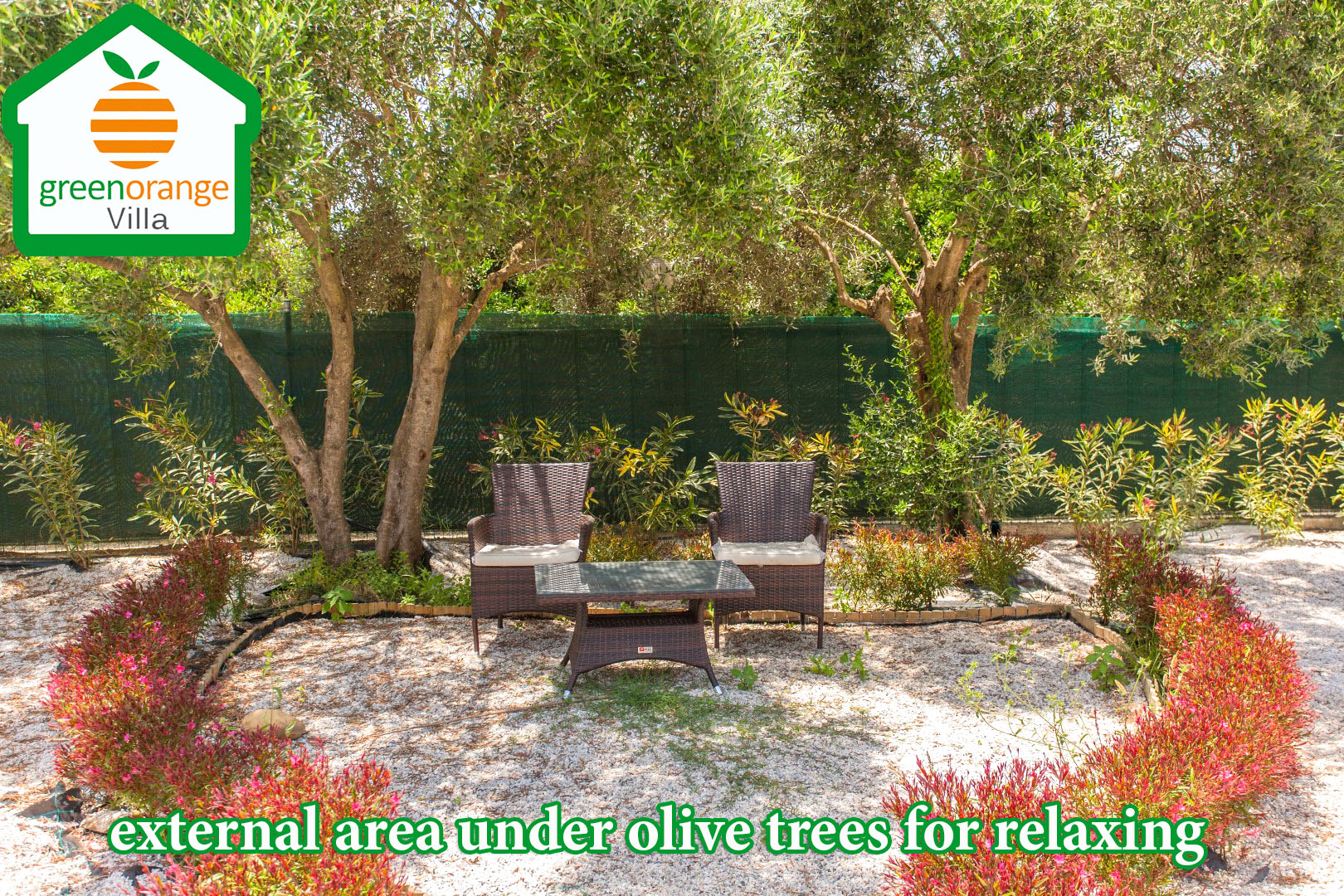 holidays, villa farm for rent in Chania Crete Greece, green ornage villas